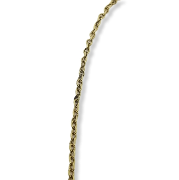 HATTIE CARNEGIE DAINTY GOLDTONE CHAIN & FACETED FAUX CRYSTAL BEAD NECKLACE - Picture 8 of 8